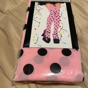 Pink Polka Dot Thigh-High Stockings